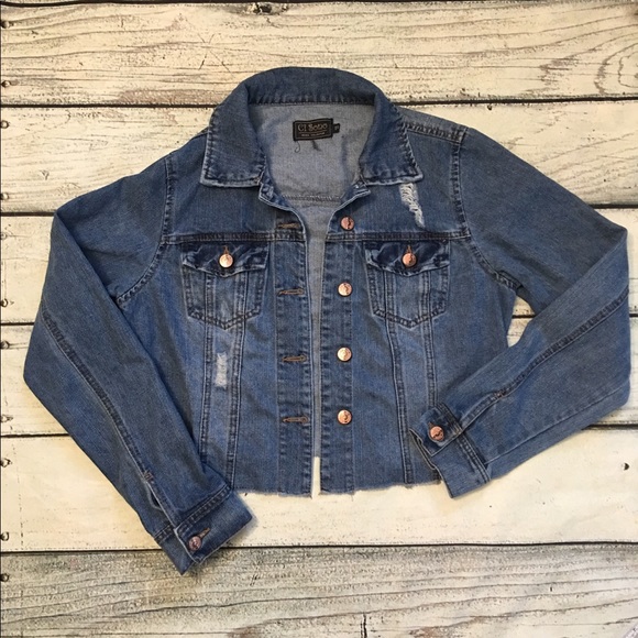 ci sono distressed denim jacket